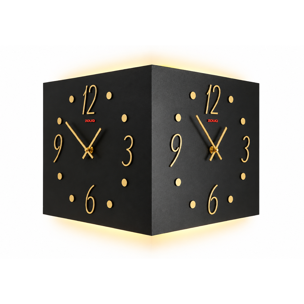 ساعة حائط ديكورية فاخرة  CORNER DUO BRAND ZOUQ