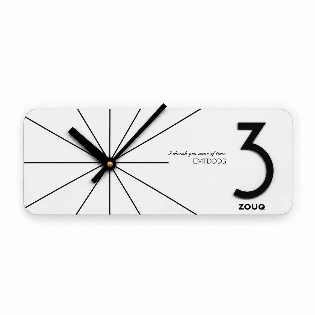 ساعة حائط ديكورية مودرن بتصميم هندسي  EMI BRAND ZOUQ