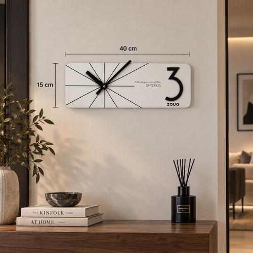 EMI  ساعة حائط ديكورية مودرن بتصميم هندسي   BRAND ZOUQ-CODE: W005B-W