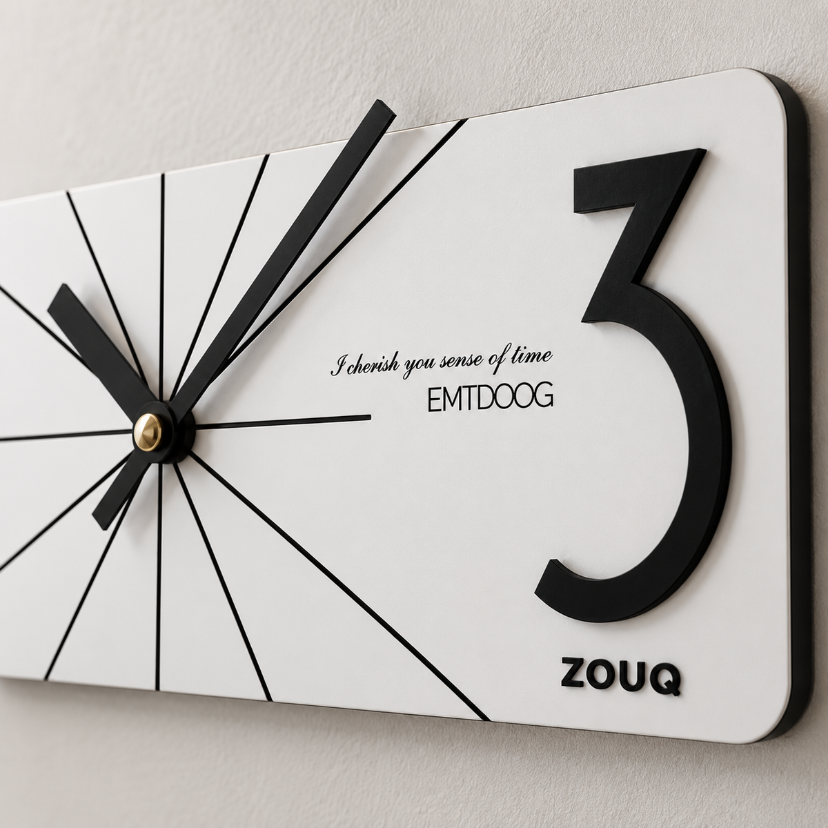 ساعة حائط ديكورية مودرن بتصميم هندسي  EMI BRAND ZOUQ