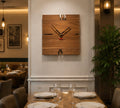 ساعة حائط ديكورية مودرن بتصميم هندسي  WOODLINE BRAND ZOUQ