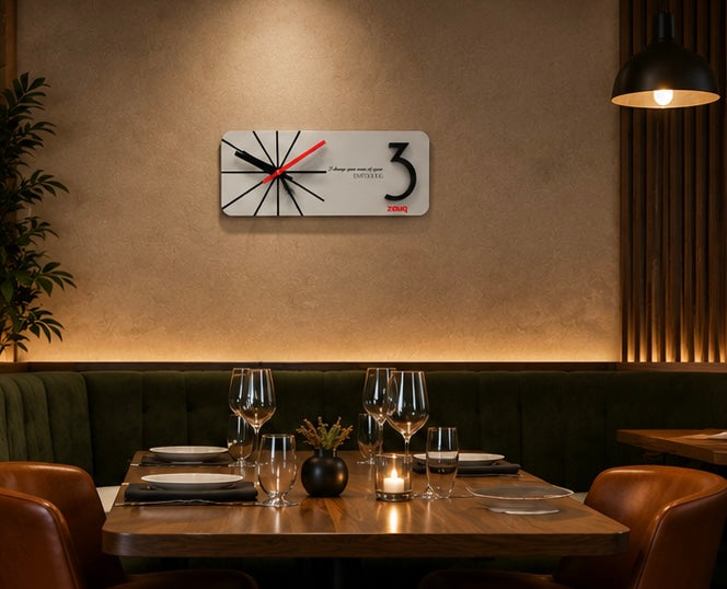 EMI  ساعة حائط ديكورية مودرن بتصميم هندسي   BRAND ZOUQ-CODE: W013R-W