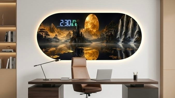 LUMIÈRE — Luxury Acrylic Smart Art Clock code:PAC057