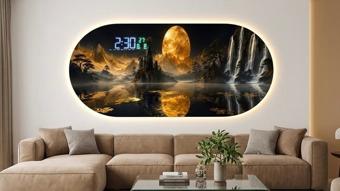 LUMIÈRE — Luxury Acrylic Smart Art Clock code:PAC057