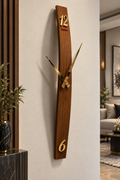 ساعة حائط ديكورية كلاسيكOAK CURVED  BRAND CODE: W003G-O